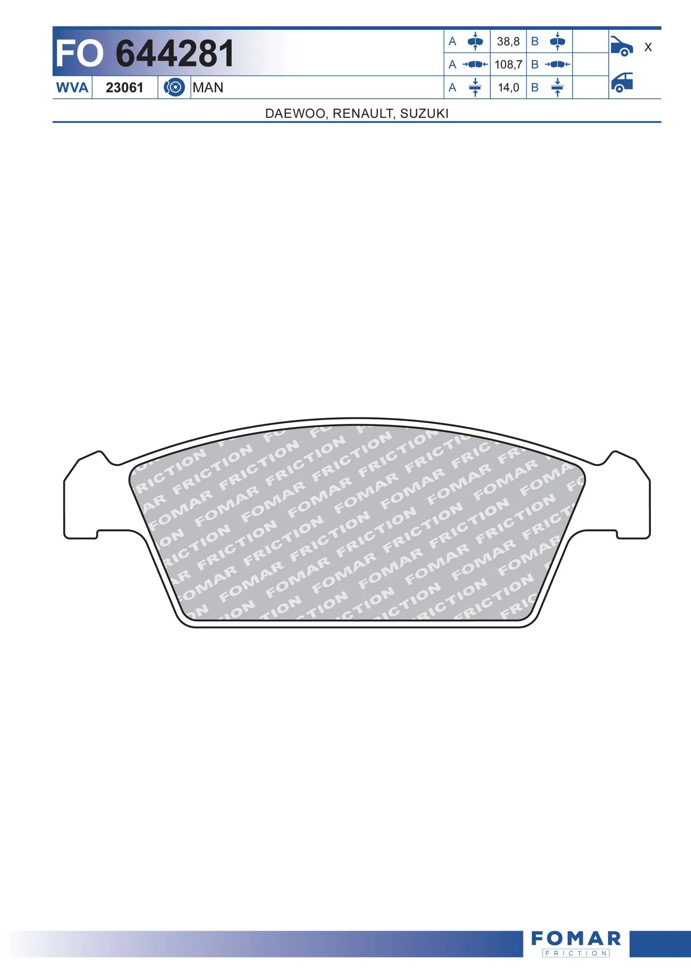 Brake Pad Set, disc brake